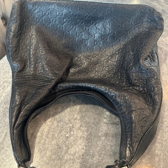 Gucci guccissima Large black leather hobo shoulder bag. Guaranteed authentic! - Picture 6 of 11
